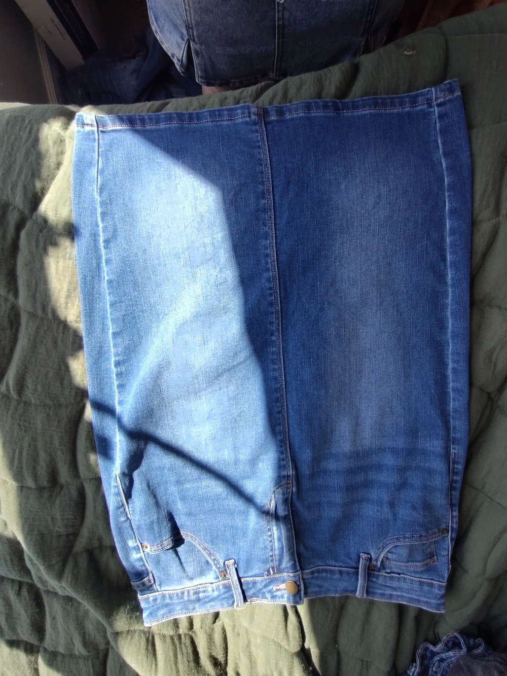 Calvin Klein Denim Pencil Skirt